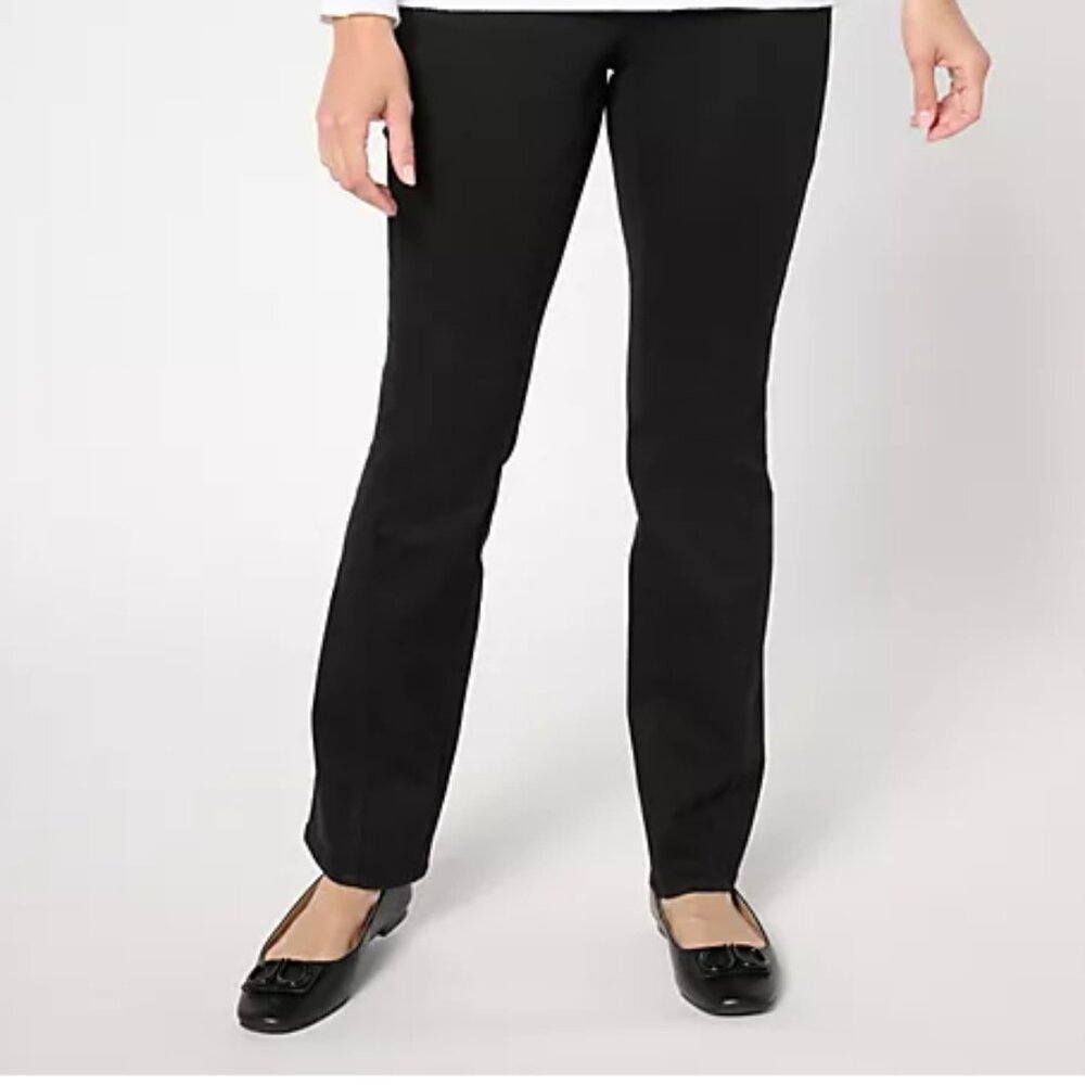 Belle by Kim Gravel Reg Primabelle Twill Forward Black Boot Cut Jeans - Size 14R